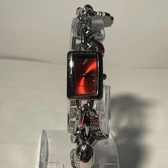 Alabama Crimson Tide NCAA Stainless-Steel Charm Bracelet Watch by Fossil NEW - Picture 2 of 8